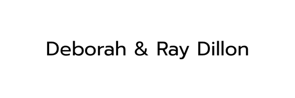 The words Deborah & Ray Dillon in bold black text on a light gray background.